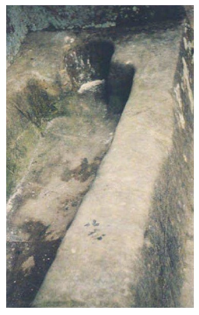 Inauguration grave for
                    "playing" a resurrection