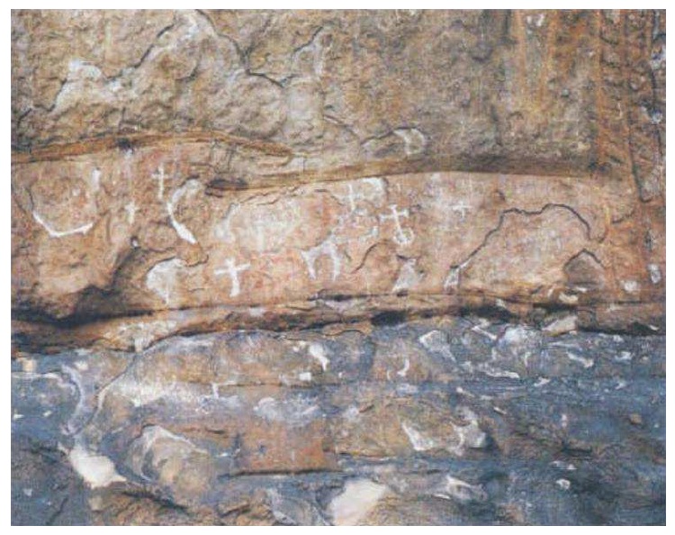 Asturias Pe�a: Petroglyph with crosses