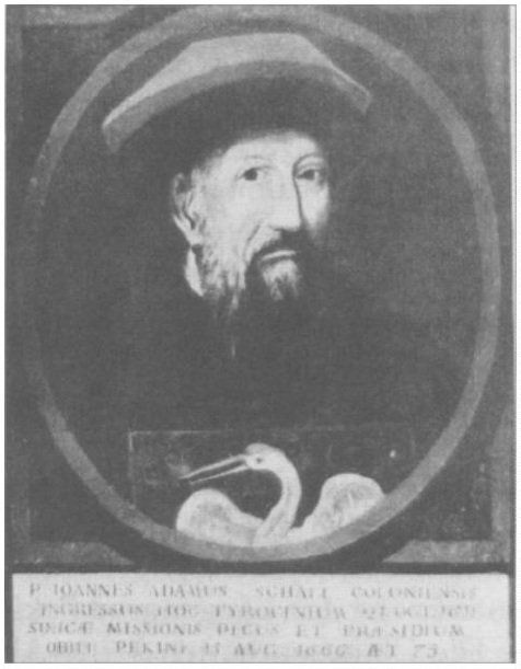 Foto 1: Retrato de Adam
                    Schall, pintado por Johann Grueber en Pek�n en 1660.
                    Propiedad de los S.J., Galloro, Roma.