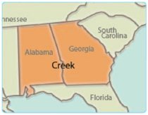 Autochtones
                      "USA" Sud-est: carte des Creek en
                      Alabama+G�orgie