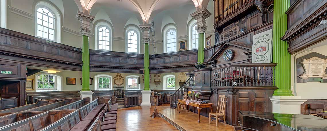 La Capilla octogonal de fantas�a de
                            Jes�s en Norwich (Inglaterra) c. 1550