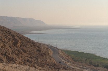 Southern region: Dead Sea with steep
                            coast