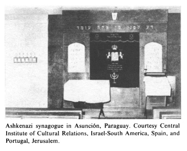 Encyclopaedia Judaica 1971:
                Paraguay, vol. 13, col. 85-86, synagogue in Asunci�n