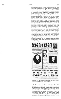 Encyclopaedia Judaica (1971): Jews in
                          Lima, vol. 11, col. 250