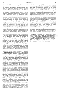 Encyclopaedia Judaica 1971: Uruguay,
                              vol. 16, col. 15-16