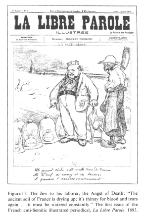 Encyclopaedia Judaica (1971):
                          Anti-Semitism, vol. 3, col. 152: thirsty
                          earth, cartoon of La Libre Parole, 1893