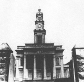 Kneseth David Synagogue in Byculla,
                          Bombay (1861), front