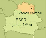 Map of BSSR
              with the position of Vitebsk