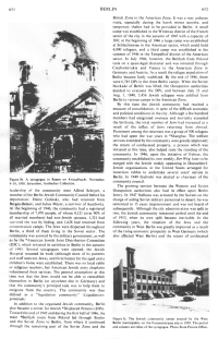 Encyclopaedia Judaica (1971): Berlin,
                          vol. 4, col. 651-652