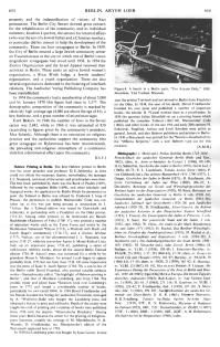 Encyclopaedia Judaica (1971): Berlin, vol. 4,
                      col. 653-654