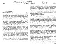 Encyclopaedia Judaica (1971):
                          Brandenburg, vol. 4, col. 1301-1302