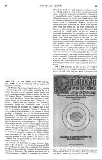 Encyclopaedia Judaica (1971): Frankfort on
                      the Main, vol. 7, col. 83-84