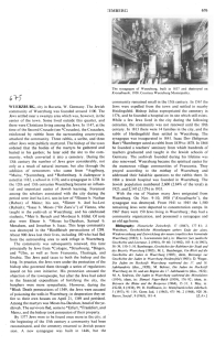 Encyclopaedia Judaica (1971): Wuerzburg, vol.
                    16, col. 675-676