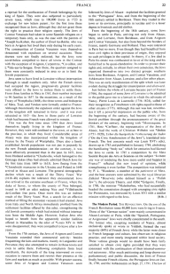 Encyclopaedia Judaica (1971): France, vol. 7,
                    col. 21-22