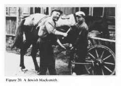 Encyclopaedia Judaica (1971):
                            Lithuania, vol. 11, col. 383-384, photo 3, a
                            Jewish blacksmith