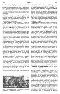 Encyclopaedia Judaica (1971): Cracow, vol.
                        5, col. 1033-1034