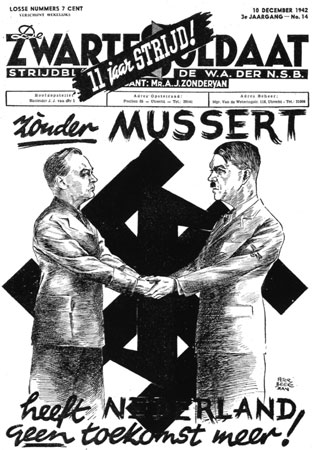Poster of Mussert with Hitler 1942