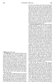 Encyclopaedia judaica:
Jews in Lisbon, vol. 11, col. 299-300 Encyclopaedia judaica: Jews in Lisbon, vol.
11, col. 299-300