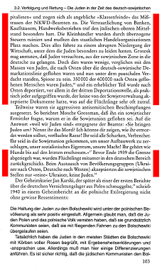 Arno Lustiger: Buch: Rotbuch. Stalin und
                        die Juden, Taschenbuchausgabe 2000, S.103