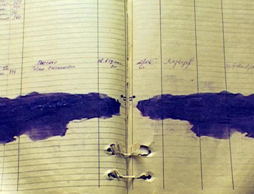 NKWD-Gef�ngnis
                Lubjanka: Die Registrierung des Eintrags �ber den
                H�ftling Wallenberg ist geschw�rzt