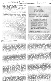 Encyclopaedia Judaica 1971: Holocaust, Rescue
                      from, Vol./Band 8, col./Kolonne 905-906