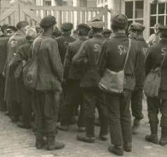 "SU" on the back of Soviet
                          forced labourers