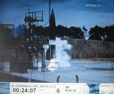 Rakete V2
                          beim Start 01