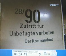 Neckarzimmern: Bundeswehr in Tunnel 06,
                          Schild "Zutritt verboten"