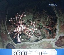 Waldenburg Schloss F�rstenstein 02:
                          Innenansicht 01, bemalte Decke