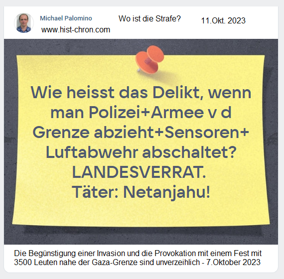Landesverrat von
                Netanjahu: Polizei und Armee waren von der Gazagrenze
                abgezogen und Sensoren und Luftabwehr waren
                ausgeschaltet