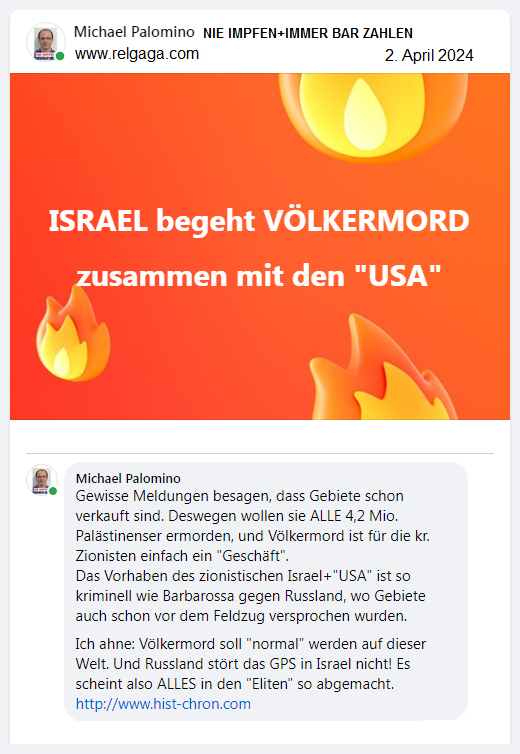 ISRAEL begeht V�LKERMORD
                  zusammen mit den "USA"