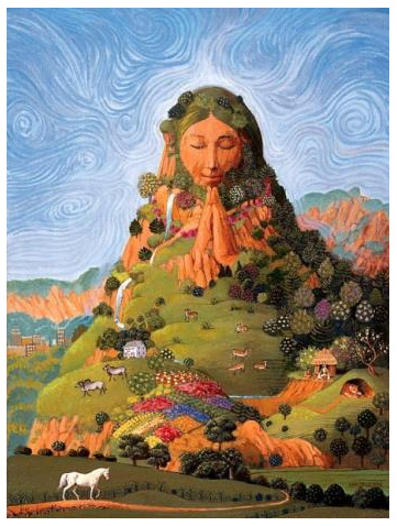 Mother Earth with reverence