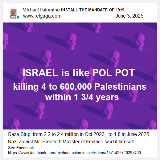 3.7.2025: ISRAEL is like POL POT