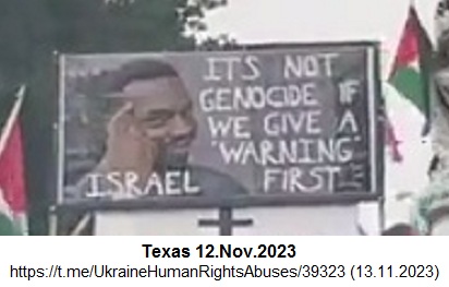 Demo gegen Nazisrael in Texas
                am 12.11.2023