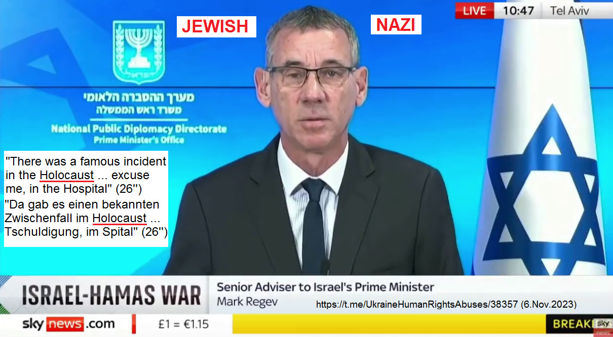 Jewish government commits a
                  Holocaust against the Palestinians? Mr. Regev was
                  telling it word for word on Nov 6, 2023