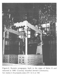 Encyclopaedia Judaica 1971: Istanbul,
                          vol. 9, col. 1092, Karaite synagogue