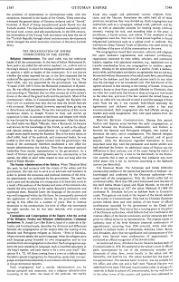 Encyclopaedia Judaica 1971: Ottoman
                          Empire, vol. 16, col. 1547-1548