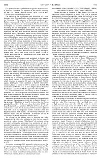 Encyclopaedia Judaica 1971: Ottoman
                          Empire, vol. 16, col. 1551-1552