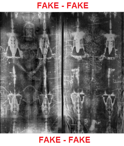 Das Turiner Grabtuch ist GEF�LSCHT - die
                    Blutflecken sind zu �ber 50% an FALSCHEN ORTEN