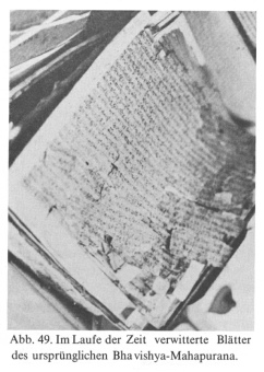 Bhavishya Mahapurana, originale Bl�tter