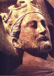 Ein Fantasie-Christ als Heerf�hrer
                            gegen Fantasie-Muslime, Richard L�wenherz,
                            Grabstatue