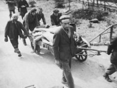Campo de concentraci�n Ebensee en Austria,
                        transporte de cad�veres 1945, eso es el m�ximo
                        del racismo cristiano cuando v�ctimas mueren de
                        hambre