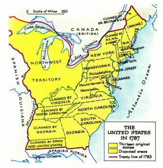"EUA" 1787, los cristianos [de
                      fantas�a] criminales se parten "Am�rica"
                      del Norte entre los "EUA", Inglaterra y
                      Espa�a, mapa [43] - Los nativos [pueblos
                      ind�genas, naciones primarias con cultos
                      originales y con el saber de las estrellas de los
                      extraterrestres] no tienen ninguna posibilidad
                      contra la especulaci�n del mercado de valores
                      cristianos [de fantas�a] y contra las armas de
                      fuego, adem�s contra el alcohol y la viruela de
                      los cristianos de fantas�a.