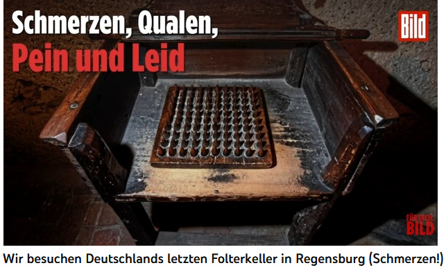 Folterkeller
                    Regensburg (Bayern) im Rathauskeller: Dornsessel