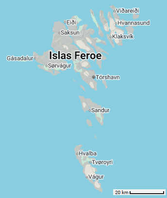 Map of Faroe
                    Islands