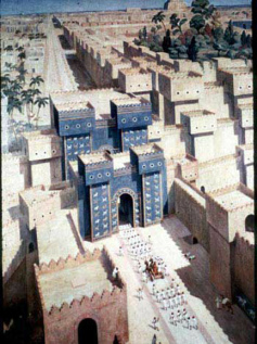 Babilonia, la Puerta de Ishtar
                      (reconstruida)