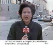 Woman reporter Janet
              Wu