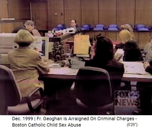 jury members and staff in the
                court hall with the Geoghan case 1999
