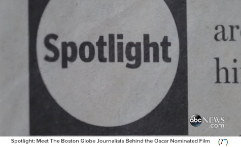 Boston
                  Globe mit Spotlight-Investigativjournalisten, Logo