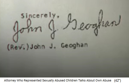 Unterschrift von kr.p�d. John Geoghan